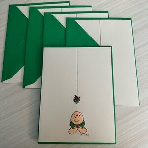 Vintage ZiGGY Christmas Cards Lot of 5 NEW American Greetings 1986 Kissmas 3D